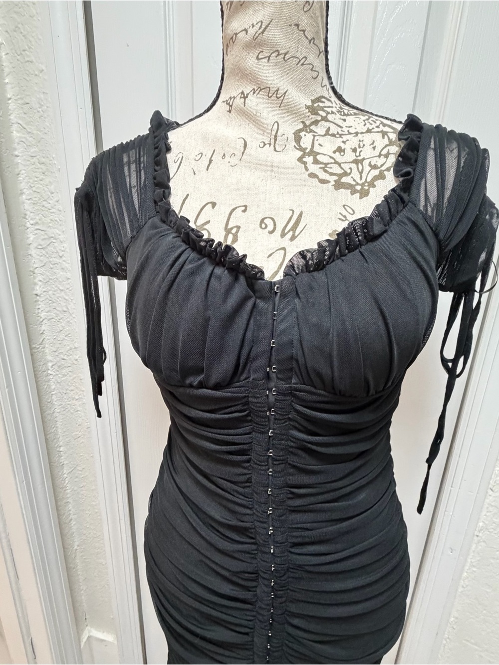 ✨ Fashion Nova Ariel Mesh Mini Dress Black - Size L (NWT) ✨ - Picture 8 of 12